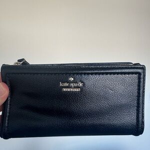 Kate Spade Black Textured Wallet